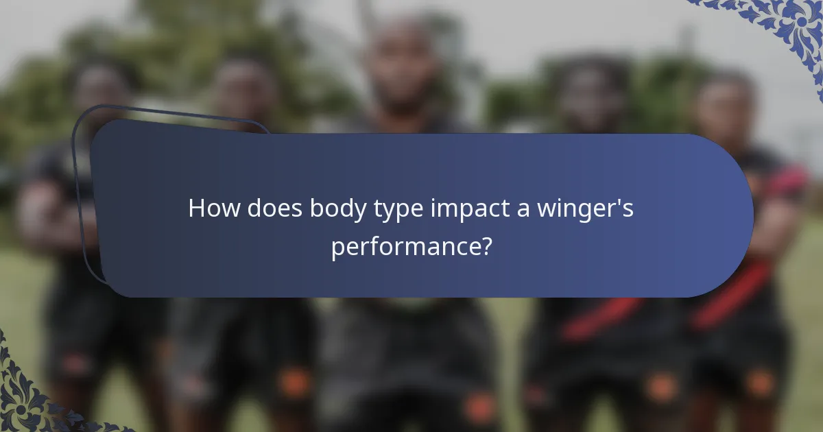 How does body type impact a winger's performance?