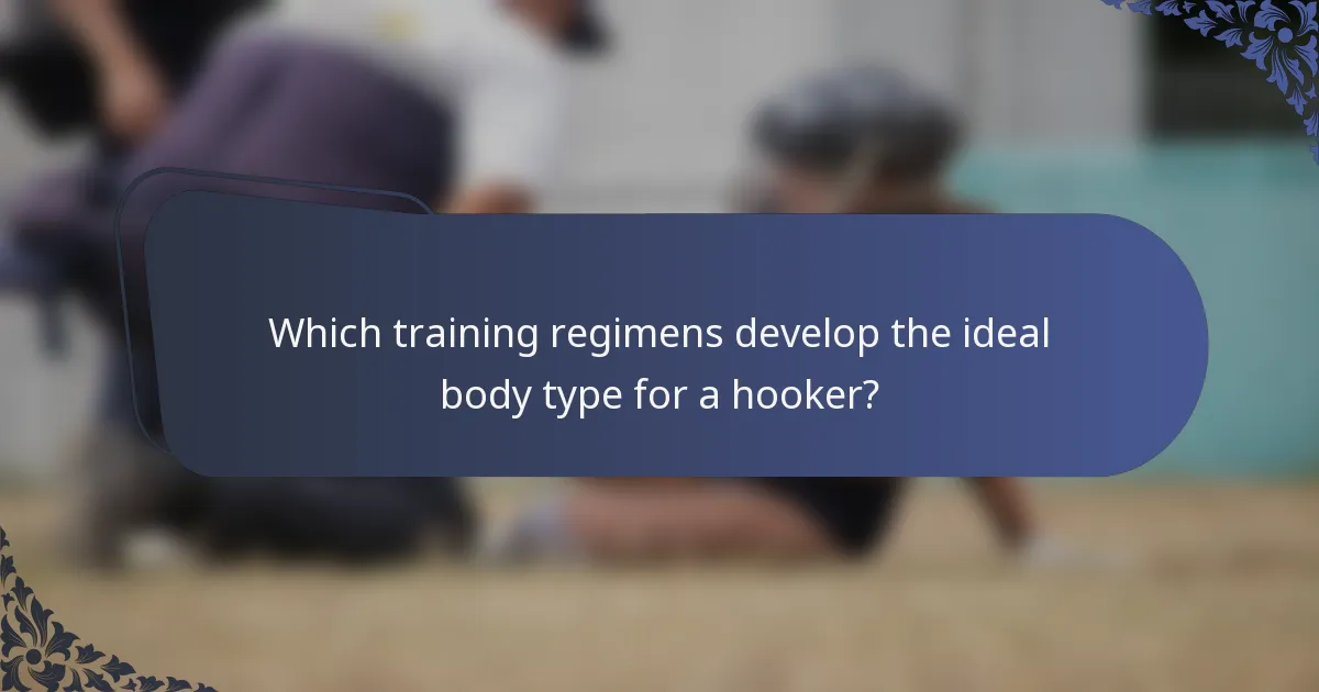 Which training regimens develop the ideal body type for a hooker?